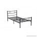 Black Metal Platform Bed Frame Twin Size Headboards and Footboard with 6 Legs - Need Mattress only No Box Spring - B01MUZ266O