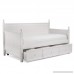 Casey II Wood Daybed with Ball Finials and Roll Out Trundle Drawer White Finish Twin - B002HWRGVK