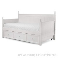 Casey II Wood Daybed with Ball Finials and Roll Out Trundle Drawer  White Finish  Twin - B002HWRGVK