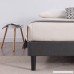 Classic Brands DeCoro Claridge Upholstered Platform Bed | Metal Frame with Wood Slat Support | Grey Queen - B079V5BMX5