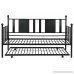 Daybed With Trundle/No box Spring Required/Premium Sturdy Slats w/Rich Jet Black Finish/Modern Space Saving Design/Day bed And Roll Out Trundle Accommodate Twin Size Mattress/Ships in 1 Box - B01MD1SE4M