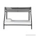 DHP Rockstar Metal Bunk Bed Frame Sturdy Metal Design Twin-Over-Full - Silver - B01N4FU9GJ