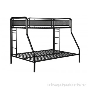 DHP Rockstar Metal Bunk Bed Frame Sturdy Metal Design Twin-Over-Full - Silver - B01N4FU9GJ