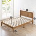 Zinus 12 Inch Wood Platform Bed with Headboard/No Box Spring Needed/Wood Slat Support/Rustic Pine Finish King - B075GWWQGS