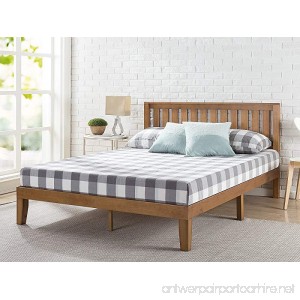 Zinus 12 Inch Wood Platform Bed with Headboard/No Box Spring Needed/Wood Slat Support/Rustic Pine Finish King - B075GWWQGS