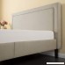 Zinus Upholstered Detailed Platform Bed with Wooden Slats Queen - B014G3IDXM