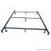 7-Leg Super Duty Adjustable Metal Bed Frame (Queen/Full/full XL/Twin/Twin XL) with Center Support Bar and Rug Rollers&Locking Wheels - B00P9YL934