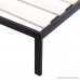 Bed Frame Metal Platform Bed Frame Queen Size Steel Wood Slat Bed Black Mattress Foundation Heavy Duty - B079CZGQV8