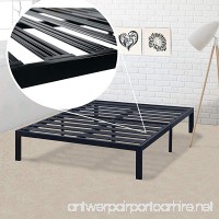 Best Price Mattress Queen Bed Frame - 14 Inch Metal Platform Beds [Model E] w/Steel Slat Support (No Box Spring Needed)  Black - B072376HCL