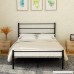 BUFF HOME Metal Bed Frame Platform with Headboard and Footboard Steel 12 Legs Mattress Foundation Box Spring Replacement for Kids Adult Black Full Size - B078W596ZQ