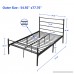 BUFF HOME Metal Bed Frame Platform with Headboard and Footboard Steel 12 Legs Mattress Foundation Box Spring Replacement for Kids Adult Black Full Size - B078W596ZQ