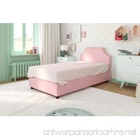 DHP Melita Linen Upholstered Platform Bed with Wooden Slat Support  Twin Size - Pink - B01E5CF2YW