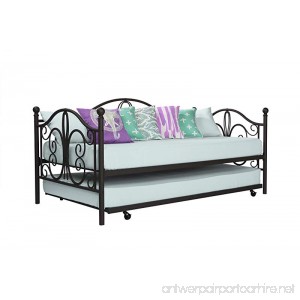 DHP Twin Metal Daybed and Roll Out Trundle Combo Bronze Finish - B075772NRZ