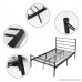 DUMEE Full Size Metal Bed Frame With Headboard Mattress foundation Box Spring Replacement Steel Slat Support Black - B078W48CDL