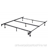Kings Brand Furniture 7-Leg Heavy Duty Metal Queen Size Bed Frame with Center Support and Glides Only - B00G4GIR7M