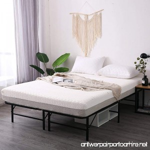 Leisuit Platform Bed Frame Base - Black Finish Bedroom Furniture Mattress Foundation with Storage | No Box Spring | Queen - B074QMXL2V