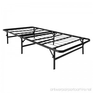LUCID Foldable Metal Platform Bed Frame and Mattress Foundation -Strong and Sturdy Support - Quiet Noise Free - Twin Size - B00ENRBMK8