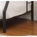 Major-Q Sandy Black Finish Metal Tube Supported Twin XL/Queen Bunk Bed with 2 Side Fixed Ladders & Guard Rail (7038000) - B079YL59QP