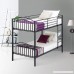 Mecor Twin over Twin Bunk Bed-Removable Metal Bunk Bed Frame with Ladder For Kids/Adult Children Bedroom Furniture (Black-Convertible) - B07F64SNYB