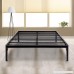 Olee Sleep 14 inch Tall Round Edge Steel Slat/Non-slip Support Bed Frame S-3500 OLR14BF10Q (Queen) - B01LWTQJBD