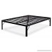 PrimaSleep 18 Inch Tall Metal Bed Frame with Round Edge Steel Slat NON-SLIP Mattress Platform Foundation APS Full Black - B06X9675CF
