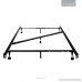 STRUCTURES by Malouf Heavy Duty Adjustable Metal Bed Frame with Center Support and Rug Rollers - (Queen Full XL Full Twin XL Twin) - B0032UOY8E