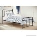 Wallace Metal Bed Frame in Dark Bronze with Vintage Headboard and Footboard No Box Spring Required Sturdy Metal Frame with Slats Weight Limit 225 lbs Twin Size - B06XGMZ41D