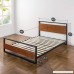 Zinus Ironline Metal and Wood Platform Bed with Headboard and Footboard / Box Spring Optional / Wood Slat Support King - B075FF1FH9