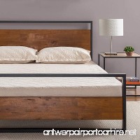 Zinus Ironline Metal and Wood Platform Bed with Headboard and Footboard / Box Spring Optional / Wood Slat Support  King - B075FF1FH9