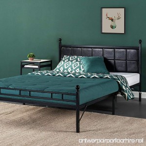 Zinus Metal Platform Bed/Bed Frame with Faux Leather Square Stitched Upholstered Headboard Twin XL - B07959F4FQ