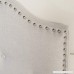 Austell Light Grey Fabric Queen/Full Headboard - B06XR4QBJY