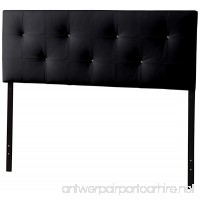 Baxton Studio Wholesale Interiors Dalini Headboard with Faux Crystal Buttons  Full  Black - B00P761N5S