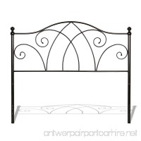 Deland Metal Headboard with Curved Grill Design and Finial Posts Brown Sparkle Finish King - B00719COFM