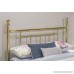 Hillsdale 1038 Chelsea Headboard Rails Not Included without Queen Classic Brass - B0006FLNGO