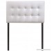 Modway Emily Upholstered Tufted Button Fabric Twin Size Headboard In White - B00MUM0GNC