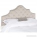 Safavieh Arebelle Taupe Linen Upholstered Tufted Headboard - Silver Nailhead (Queen) - B00OPY7GS6
