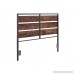 WE Furniture Metal and Wood Plank Queen Headboard - B073JXWMT9