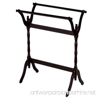 Quilt Racks Free Standing Wood  Contemporary Cherry Rustic Simple Traditional Two Bar Scroll Rack & E-Book - B07DP1GN3M